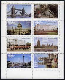 Oman 1977 Silver Jubilee perf set of 8 values (London Scenes) unmounted mint, stamps on , stamps on  stamps on royalty     silver jubilee     london    buses