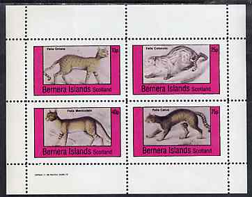 Bernera 1982 Cats (Felis ornata, F catus, etc) perf  set of 4 values unmounted mint, stamps on , stamps on  stamps on animals    cats