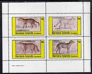 Bernera 1982 Aguara Fox Dog perf  set of 4 values unmounted mint