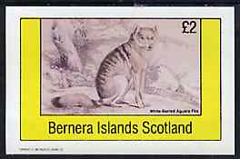 Bernera 1982 Aguara Fox Dog imperf deluxe sheet (2 value) unmounted mint