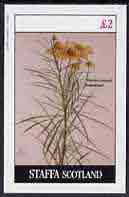 Staffa 1982 Flowers #17 (Sneezewort) imperf  deluxe sheet (£2 value) unmounted mint, stamps on flowers