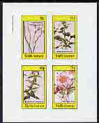 Staffa 1982 Flowers #20 (Hyacinth, Monkey Flower, etc) imperf  set of 4 values (10p to 75p) unmounted mint, stamps on flowers