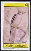 Staffa 1982 White Plumed Shrike imperf souvenir sheet (£1 value) unmounted mint, stamps on birds      