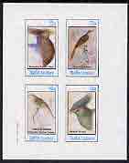 Staffa 1982 Birds #53 (Touraco, Leaflove, etc) imperf set of 4 values (10p to 75p) unmounted mint, stamps on birds