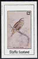 Staffa 1982 Birds #53 (Bengaly) imperf deluxe sheet (£2 value) unmounted mint, stamps on birds      