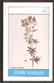 Staffa 1982 Flowers #21 (Potenilla) imperf  deluxe sheet (£2 value) unmounted mint, stamps on flowers     