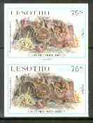 Lesotho 1984 Young Natal Red Hares 75s (from Baby Animals issue) superb unmounted mint imperf pair as SG 614, stamps on , stamps on  stamps on animals    rabbits
