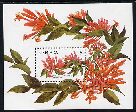 Grenada 1984 Flowers $5 m/sheet unmounted mint SG MS 1333, stamps on flowers