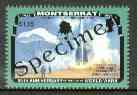 Montserrat 1995 V2 Rockets $1.15 (from 50th Anniversary of end of World War II set) overprinted SPECIMEN, as SG 967s unmounted mint, stamps on , stamps on  stamps on parachutes, stamps on  stamps on  ww2 , stamps on  stamps on rockets, stamps on  stamps on space