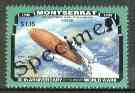 Montserrat 1995 Space Shuttle $1.15 (from 50th Anniversary of end of World War II set) overprinted SPECIMEN, as SG 968s unmounted mint, stamps on aviation, stamps on  ww2 , stamps on shuttle