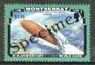 Montserrat 1995 Space Shuttle $1.15 (from 50th Anniversary of end of World War II set) overprinted SPECIMEN, as SG 968s unmounted mint, stamps on , stamps on  stamps on aviation, stamps on  stamps on  ww2 , stamps on  stamps on shuttle