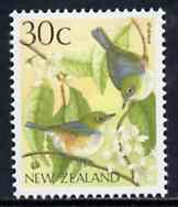 New Zealand 1988-95 Silvereye 30c from Native Birds def set unmounted mint, SG 1462*, stamps on , stamps on  stamps on birds     silvereye