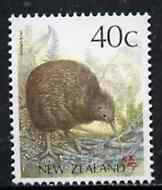 New Zealand 1988-95 Brown Kiwi 40c from Native Birds def set unmounted mint, SG 1463*, stamps on , stamps on  stamps on birds     kiwi