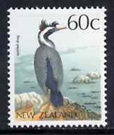 New Zealand 1988-95 Spotted Shag 60c from Native Birds def set unmounted mint, SG 1465*, stamps on birds     shag