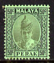 Malaya - Perak 1938-41 Sultan 50c unmounted mint, SG 118, stamps on , stamps on  stamps on , stamps on  stamps on  kg6 , stamps on  stamps on 