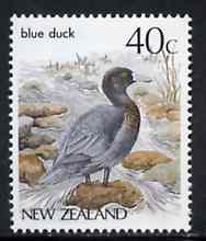 New Zealand 1982-89 Blue Duck 40c from Native Birds def set unmounted mint, SG 1289*, stamps on , stamps on  stamps on birds     ducks