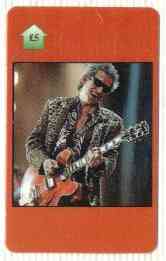 Telephone Card - The Rolling Stones #06 - 5 (Keith Richard) Limited edition, stamps on music, stamps on pops, stamps on entertainments