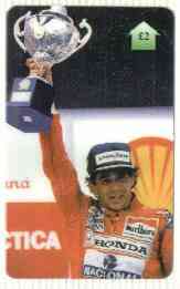 Telephone Card - Ayrton Senna #01 - 2 'phone card (Limited edition), stamps on cars    racing cars     personalities     tobacco