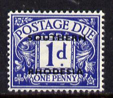 Southern Rhodesia 1951 postage due 1d violet-blue unmounted mint, SG D2*, stamps on , stamps on  stamps on , stamps on  stamps on  kg6 , stamps on  stamps on 