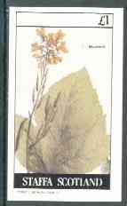 Staffa 1982 Flowers #23 (Mustard) imperf  souvenir sheet (£1 value) unmounted mint, stamps on flowers     spices