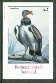 Bernera 1982 Royal Vulture imperf deluxe sheet (£2 value) unmounted mint, stamps on birds    vultures