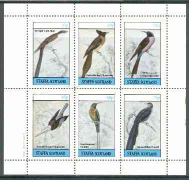 Staffa 1982 Birds #54 (Sunbird, Bee Eater, etc) perf set of 6 values (15p to 75p) unmounted mint, stamps on birds      bee eater