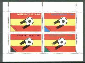 Eritrea 1982 Football World Cup perf set of 4 values unmounted mint, stamps on football, stamps on sport