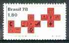 Brazil 1978 Anniversary of Brazilian Red Cross unmounted mint, SG 1750*, stamps on medical, stamps on red cross