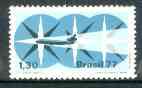 Brazil 1977 Anniversary of Varig State Airline unmounted mint, SG 1697*, stamps on , stamps on  stamps on aviation