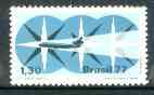 Brazil 1977 Anniversary of Varig State Airline unmounted mint, SG 1697*, stamps on aviation
