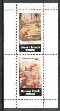 Bernera 1982 Squirrels #2 perf  set of 2 values (40p & 60p) unmounted mint, stamps on animals       squirrels     rodents