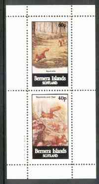 Bernera 1982 Squirrels #2 perf  set of 2 values (40p & 60p) unmounted mint, stamps on , stamps on  stamps on animals       squirrels     rodents