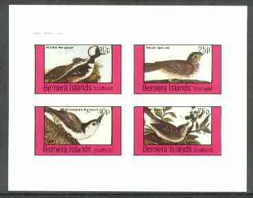 Bernera 1982 Birds #26 (Sparrow, Nuthatch etc) imperf  set of 4 values (10p to 75p) unmounted mint, stamps on birds   