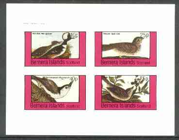 Bernera 1982 Birds #26 (Sparrow, Nuthatch etc) imperf  set of 4 values (10p to 75p) unmounted mint, stamps on birds