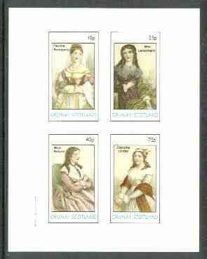 Grunay 1982 French Women (Pauline Bonaprte, Charlotte Corday, etc) imperf set of 4 unmounted mint, stamps on women     napoleon