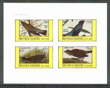 Bernera 1982 Birds #26 (Coot, Buntings, etc) imperf  set of 4 values (10p to 75p) unmounted mint , stamps on , stamps on  stamps on birds   