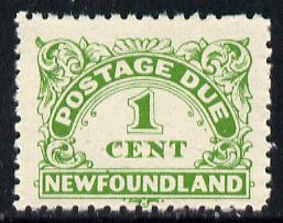 Newfoundland 1939 Postage Due 1c green perf 11 (SG D1a), stamps on , stamps on  stamps on , stamps on  stamps on  kg6 , stamps on  stamps on 