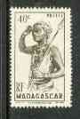 Madagascar 1946 Native with Spear 40c olive unmounted mint SG 298*, stamps on cultures      militaria