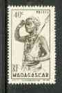 Madagascar 1946 Native with Spear 40c olive unmounted mint SG 298*