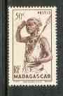 Madagascar 1946 Native with Spear 50c purple unmounted mint SG 299*