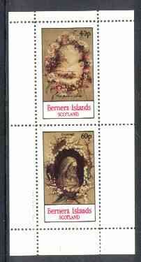 Bernera 1982 Lilies (Buried Lilies & Crowned) perf  set of 2 values (40p & 60p) unmounted mint, stamps on flowers    lilies    religion    easter