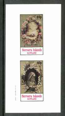 Bernera 1982 Lilies (Buried Lilies & Crowned) imperf  set of 2 values (40p & 60p) unmounted mint, stamps on , stamps on  stamps on flowers    lilies    religion     easter