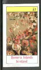 Bernera 1982 Lilies imperf souvenir sheet (£1 value) unmounted mint, stamps on flowers    lilies       fairies