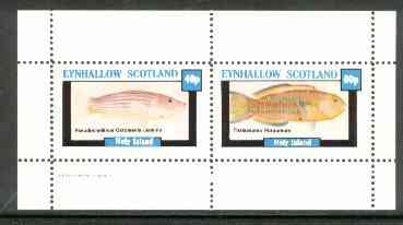 Eynhallow 1982 Fish #05 (Octotaenia jenkins & Thalassoma purpureum) perf  set of 2 values (40p & 60p) unmounted mint , stamps on , stamps on  stamps on fish
