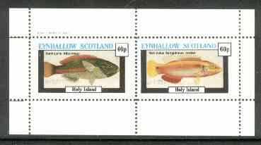 Eynhallow 1982 Fish #06 (Stethojulis albovittata & Sanguineus jordan) perf  set of 2 values (40p & 60p) unmounted mint