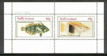 Staffa 1982 Fish #10 (Novaculichtys & Lepidaplois) perf  set of 2 values (40p & 60p) unmounted mint, stamps on fish