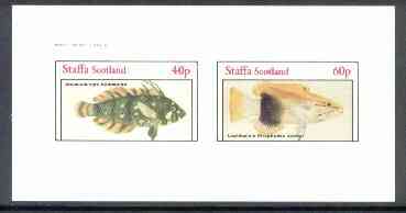 Staffa 1982 Fish #10 (Novaculichtys & Lepidaplois) imperf  set of 2 values (40p & 60p) unmounted mint, stamps on , stamps on  stamps on fish   