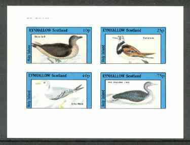 Eynhallow 1982 Birds #20 (Gull, Turnstone, Kittiwake & Diver) imperf  set of 4 values  unmounted mint, stamps on birds