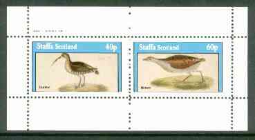 Staffa 1982 Birds #60 (Curlew & Bittern) perf set of 2 values (40p & 60p) unmounted mint, stamps on , stamps on  stamps on birds      curlew     bittern