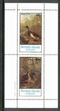 Bernera 1982 Birds #29 (Mallard & Woodcock) perf  set of 2 values (40p & 60p) unmounted mint, stamps on birds, stamps on ducks